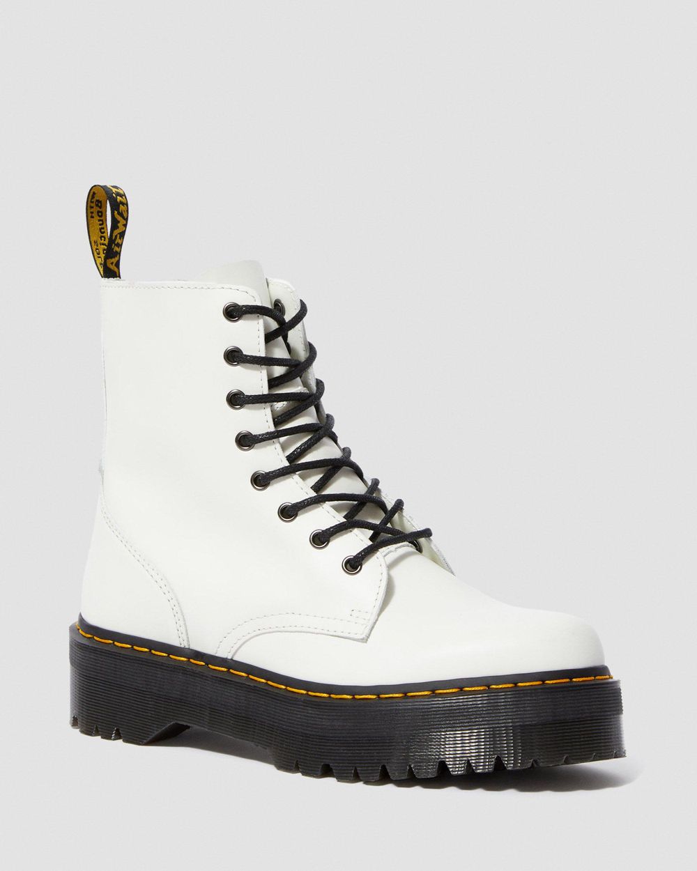 Dr Martens Jadon Smooth Kožené Topánky Na Platforme Panske ( Biele ) SK 316-TRIUBD